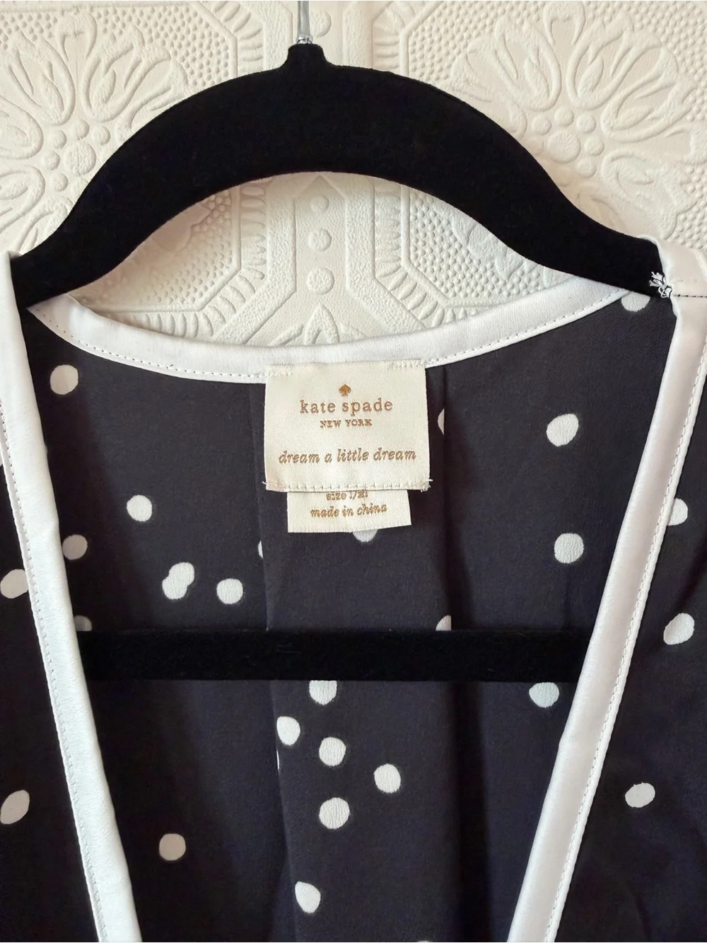 Kate Spade New York polka dot bathrobe & romper Size XL
